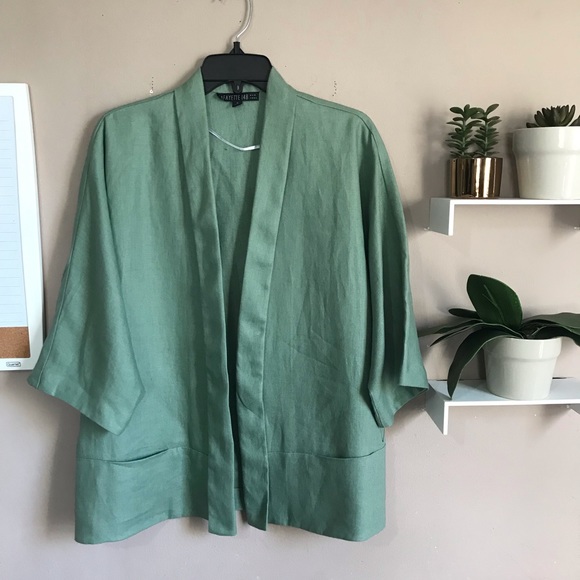 Lafayette 148 New York Sweaters - Lafayette 148 Cardigan Linen Lagenlook Size Small